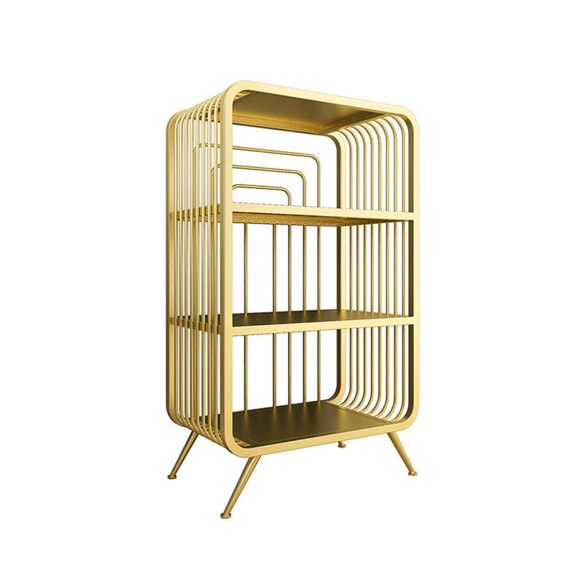 Glam Closed Back Shelf Bookcase Metal Book Shelf for Study Room