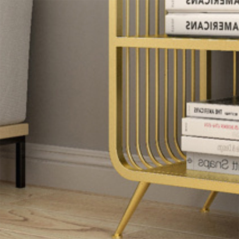 Glam Closed Back Shelf Bookcase Metal Book Shelf for Study Room