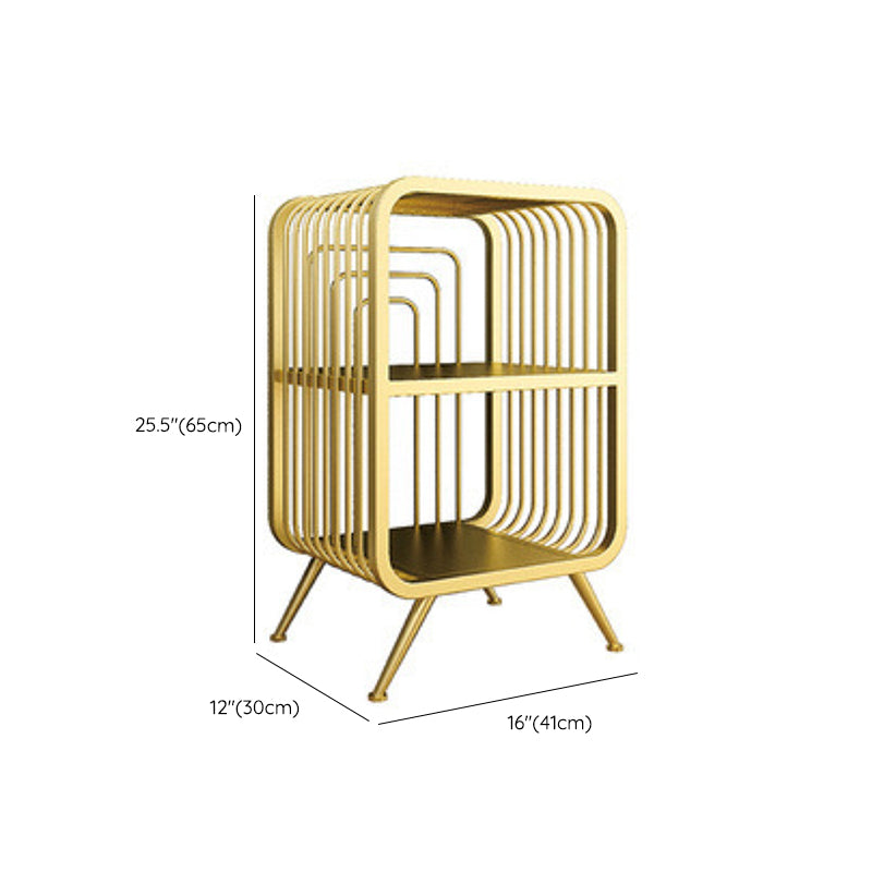 Glam Closed Back Shelf Bookcase Metal Book Shelf for Study Room