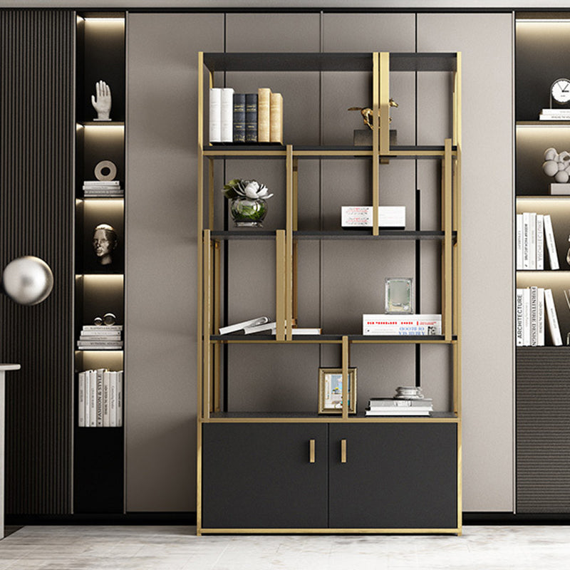 Glam Shelf Bookcase Open Back Metal Bookcase for Home Office