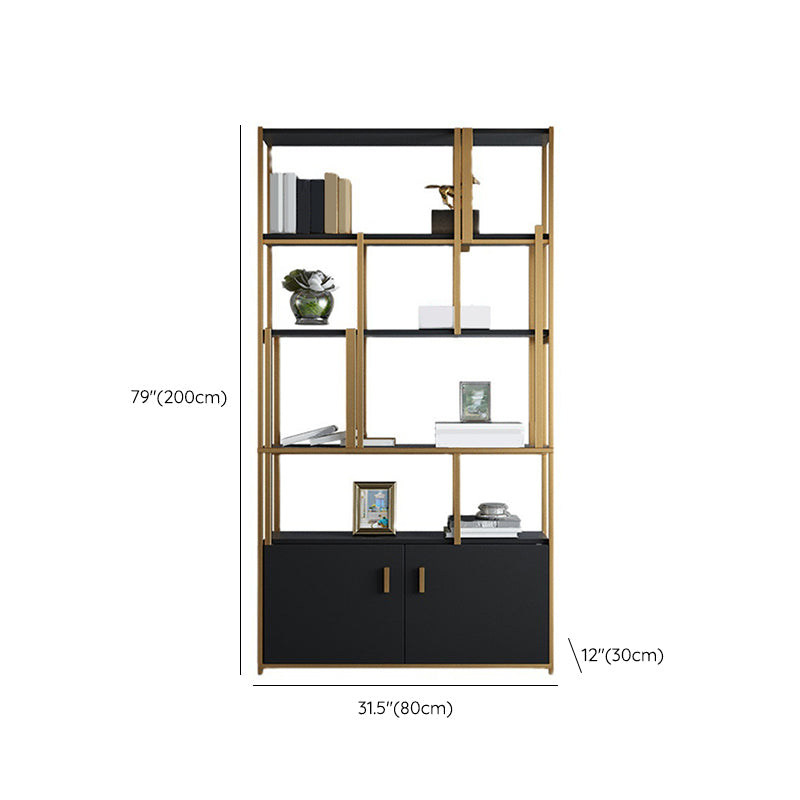 Glam Shelf Bookcase Open Back Metal Bookcase for Home Office