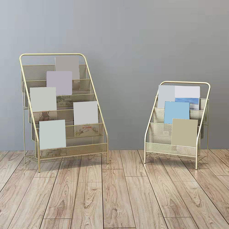 Glam Shelf Bookcase Closed Back Metal Book Shelf for Study Room