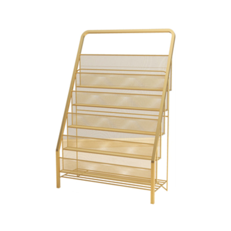 Glam Shelf Bookcase Closed Back Metal Book Shelf for Study Room