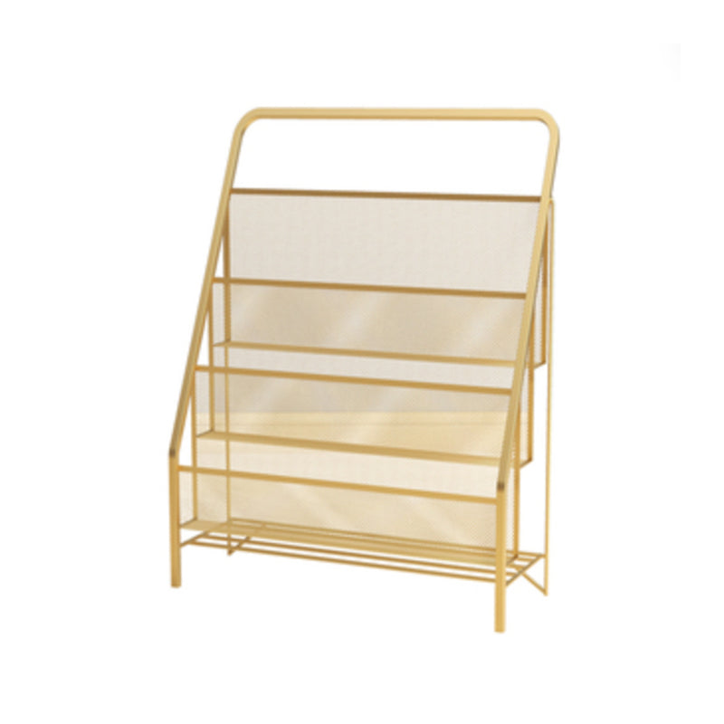 Glam Shelf Bookcase Closed Back Metal Book Shelf for Study Room
