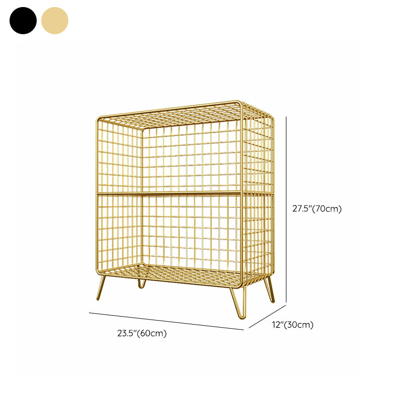 Glam Shelf Bookcase Metal Closed Back Book Shelf for Home Office