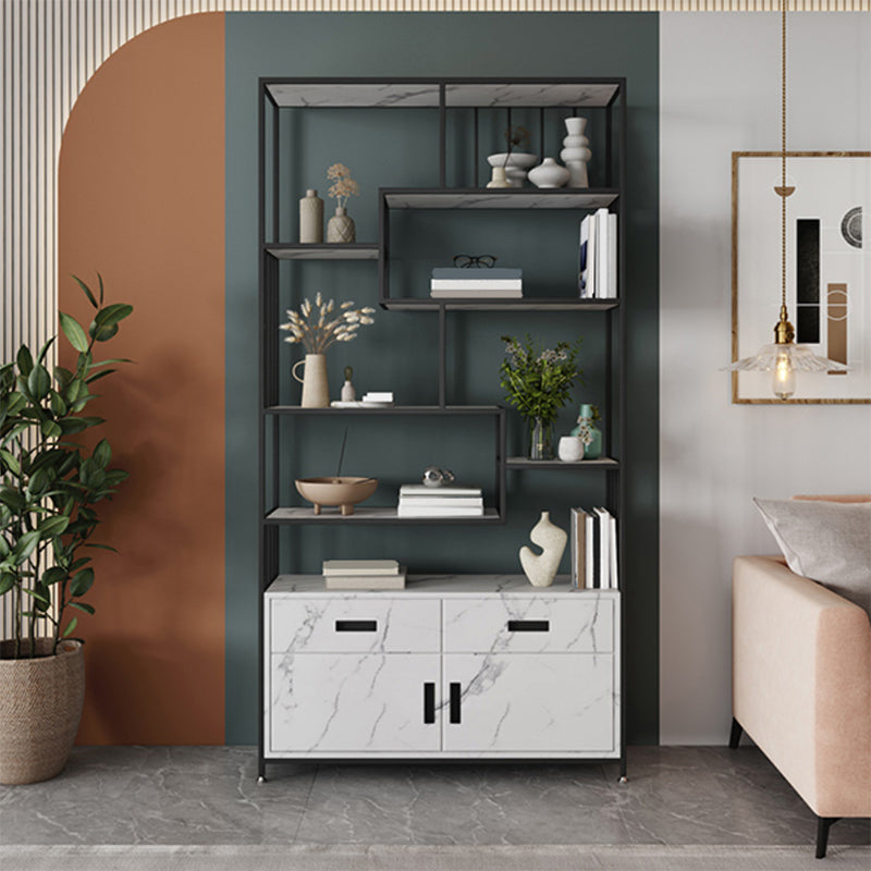 Glam Shelf Bookcase Open Back Metal Book Shelf for Study Room