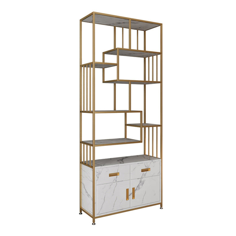 Glam Shelf Bookcase Open Back Metal Book Shelf for Study Room