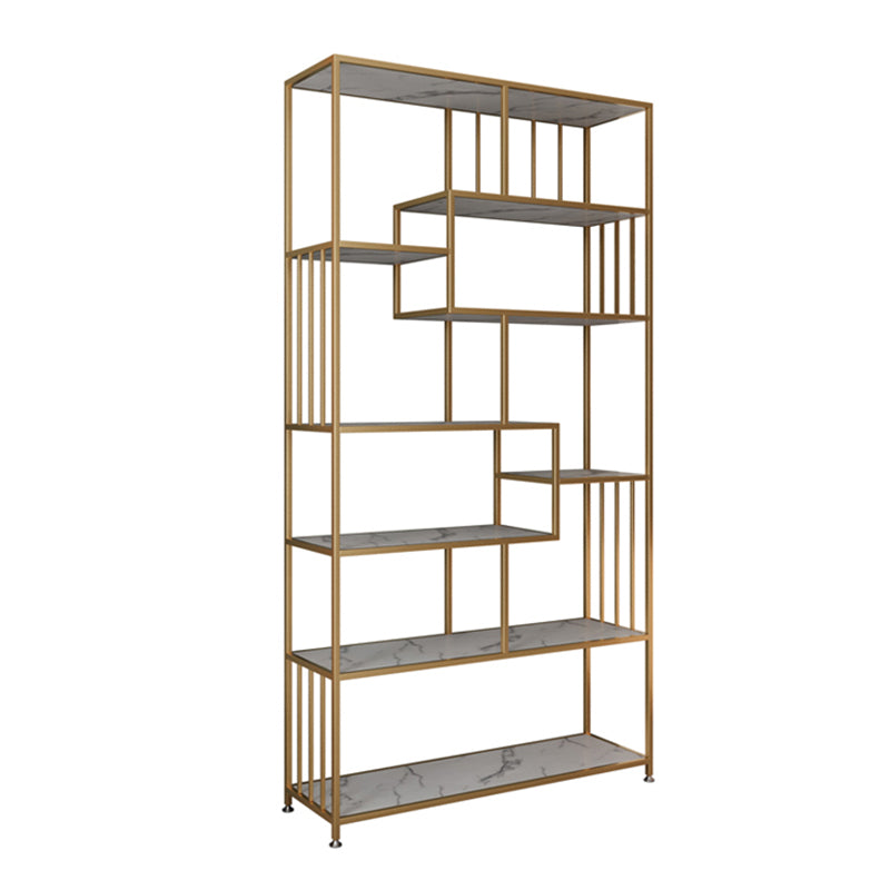 Glam Shelf Bookcase Open Back Metal Book Shelf for Study Room