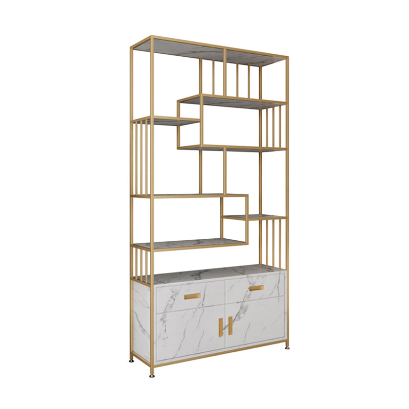 Glam Shelf Bookcase Open Back Metal Book Shelf for Study Room