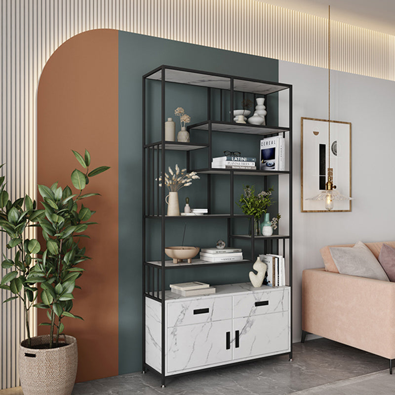 Glam Shelf Bookcase Open Back Metal Book Shelf for Study Room