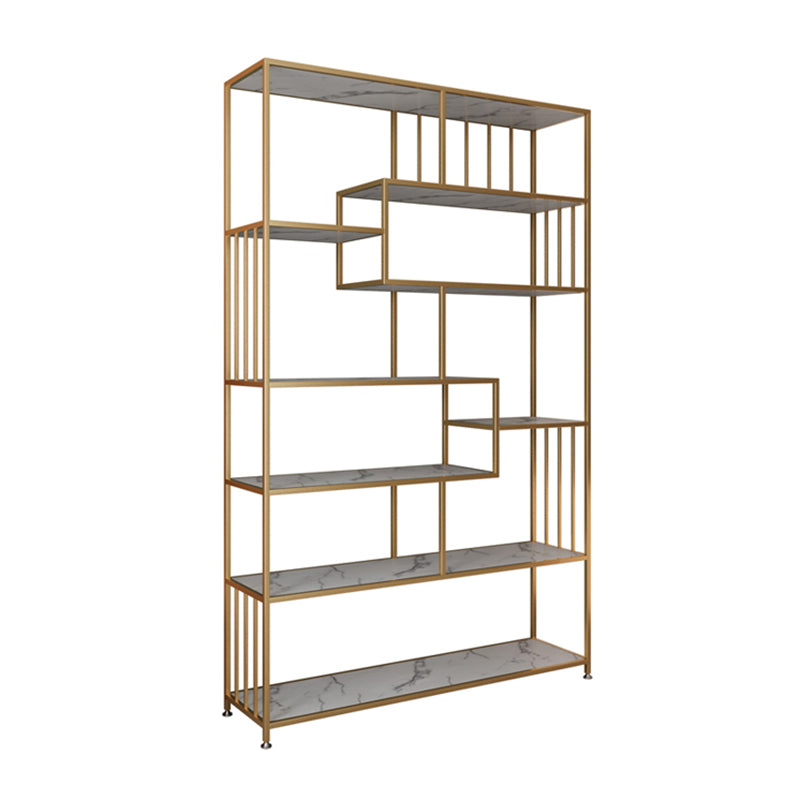 Glam Shelf Bookcase Open Back Metal Book Shelf for Study Room