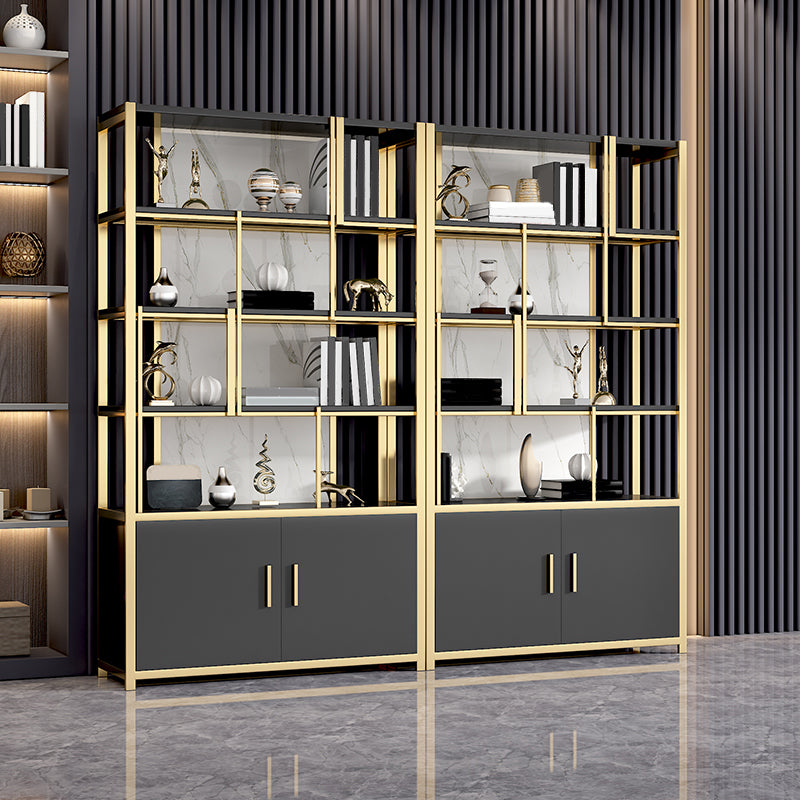 Glam Open Back Shelf Bookcase Metal Book Shelf for Home Office