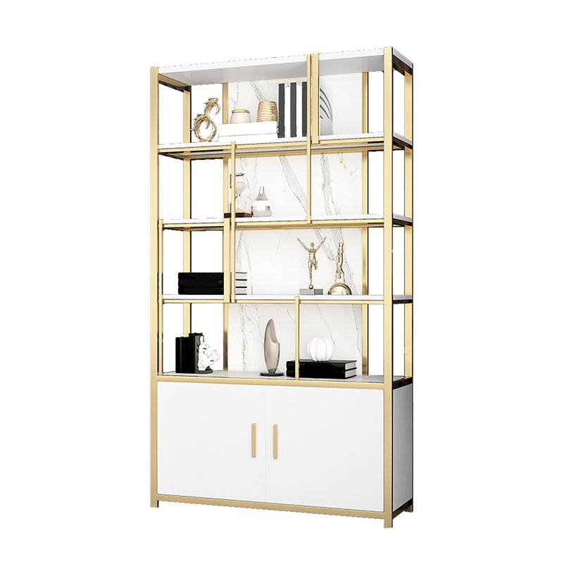 Glam Open Back Shelf Bookcase Metal Book Shelf for Home Office
