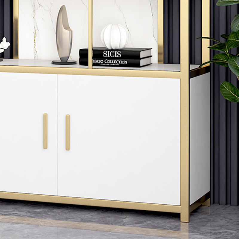 Glam Open Back Shelf Bookcase Metal Book Shelf for Home Office