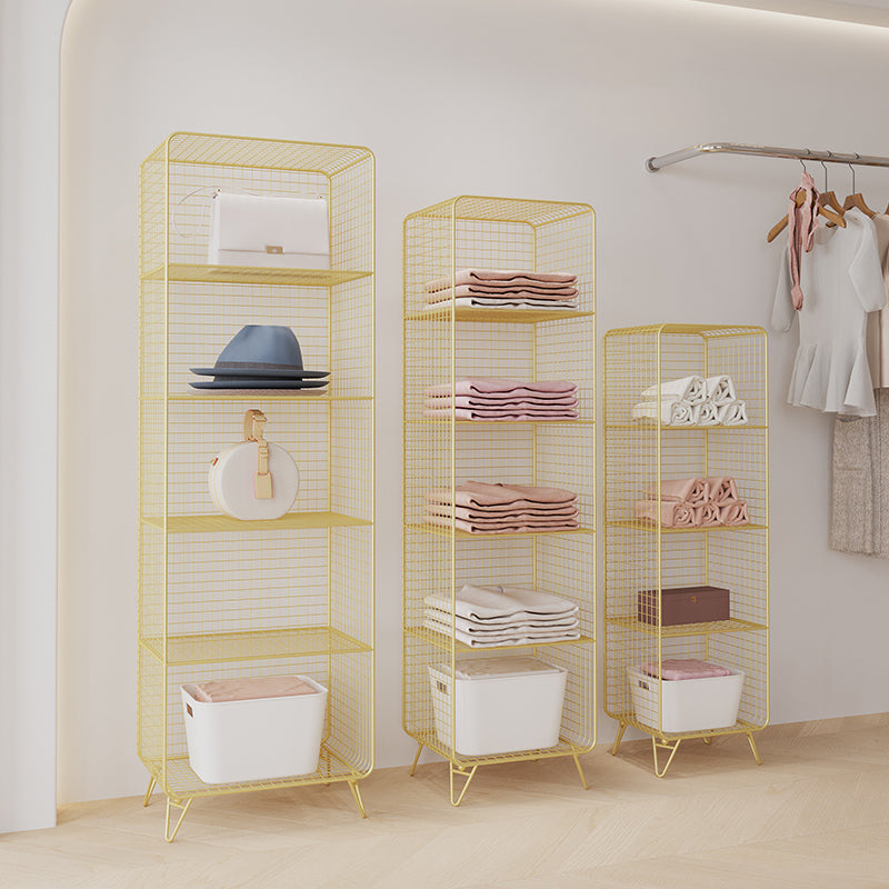 Glam Shelf Bookcase Closed Back Metal Book Shelf for Home Office