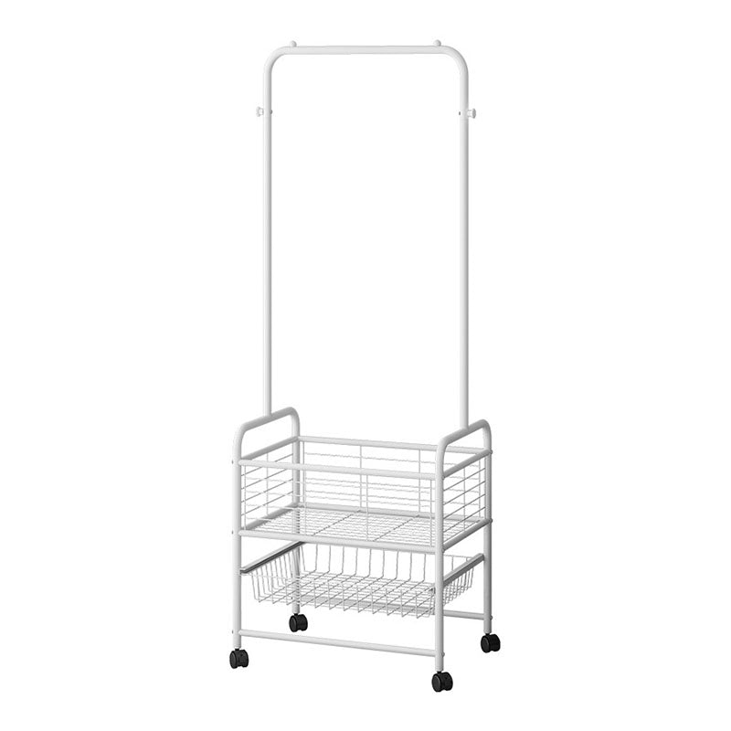 Gorgeous Coat Hanger Storage Shelving Metal Coat Rack with Castors