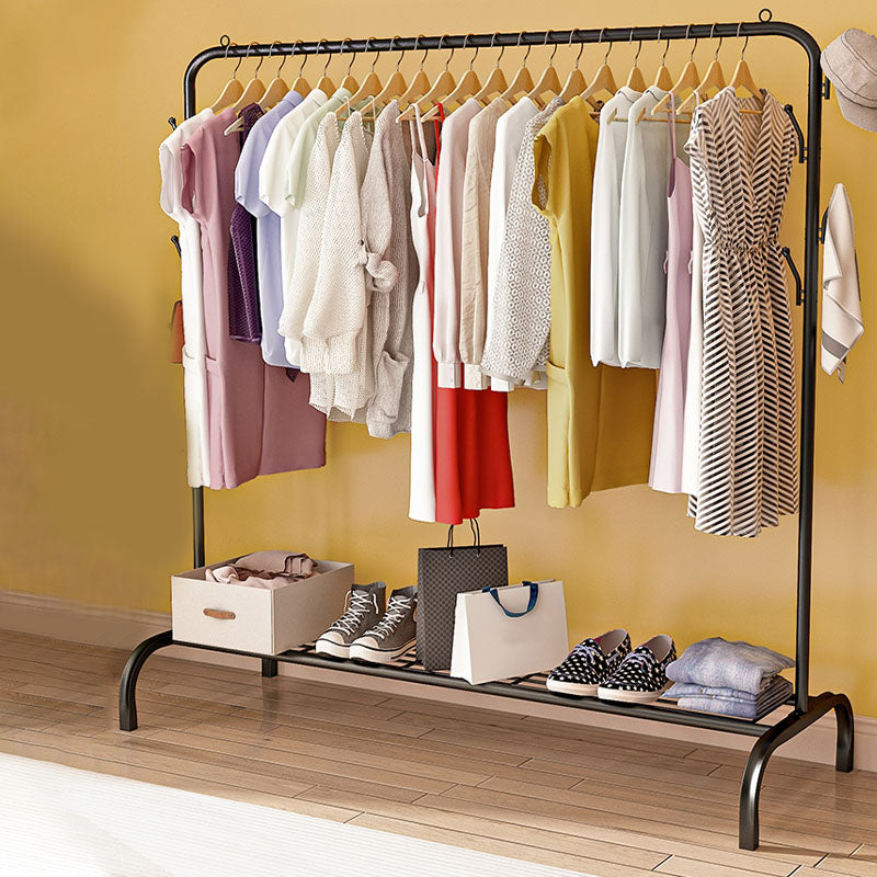 Modern Coat Rack Free Standing Solid Color Coat Rack with Storage Shelving