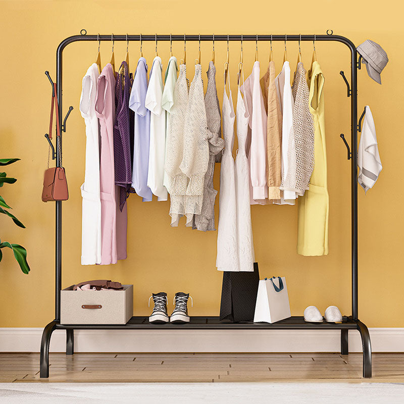 Modern Coat Rack Free Standing Solid Color Coat Rack with Storage Shelving