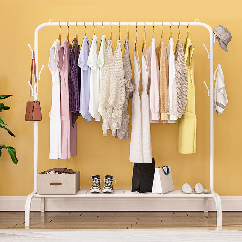 Modern Coat Rack Free Standing Solid Color Coat Rack with Storage Shelving