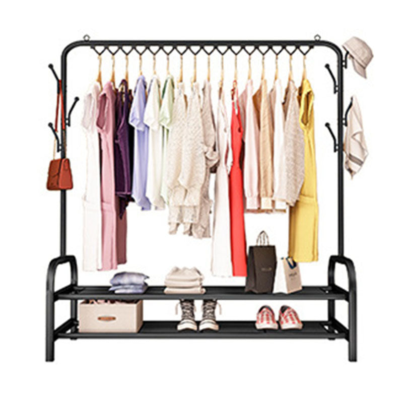 Modern Coat Rack Free Standing Solid Color Coat Rack with Storage Shelving