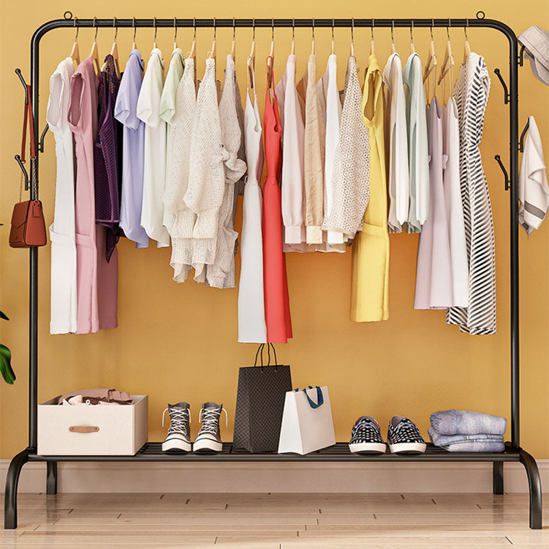 Modern Coat Rack Free Standing Solid Color Coat Rack with Storage Shelving