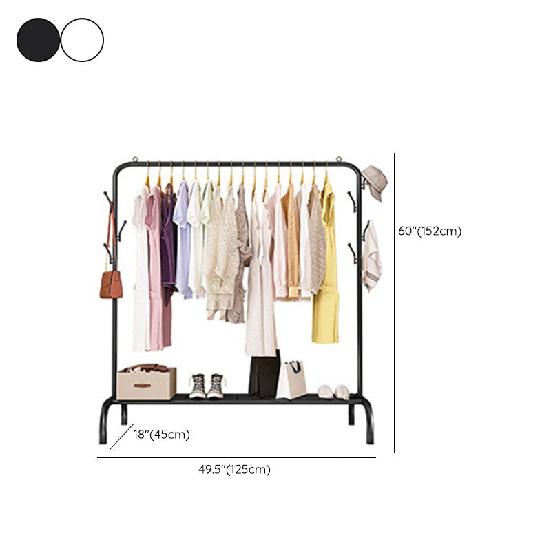 Modern Coat Rack Free Standing Solid Color Coat Rack with Storage Shelving