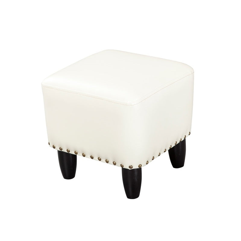 Leather Standard Stool Modern Style Simple Household Square Footstool