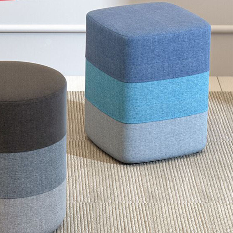 Solid Color Fabric Standard Stool Modern Style Simple Household Footstool