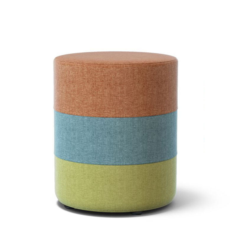 Solid Color Fabric Standard Stool Modern Style Simple Household Footstool