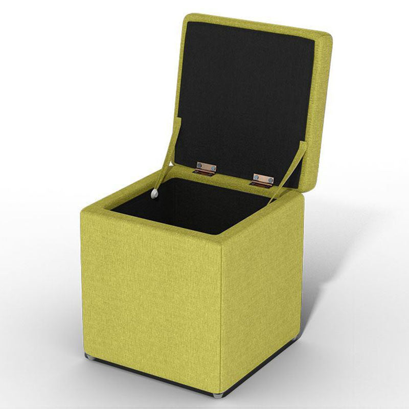 Solid Color Fabric Standard Stool Modern Style Simple Household Footstool