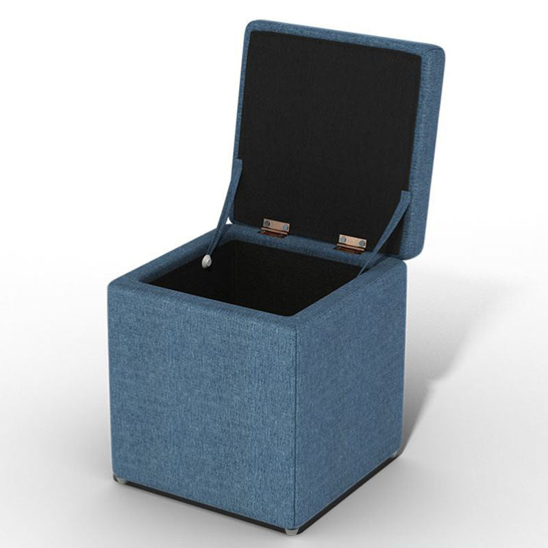 Solid Color Fabric Standard Stool Modern Style Simple Household Footstool