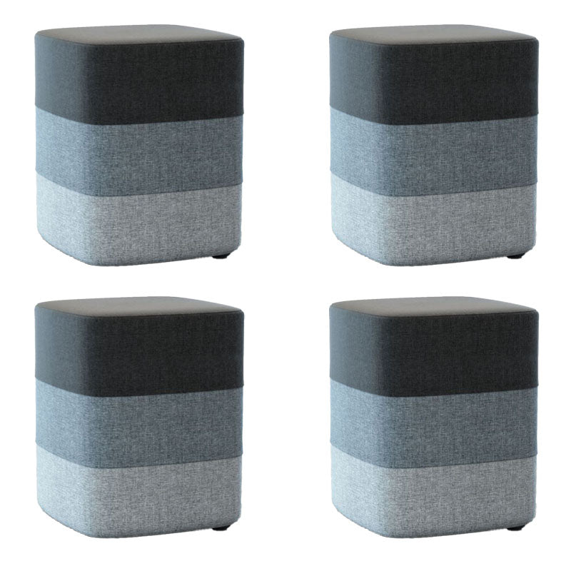Solid Color Fabric Standard Stool Modern Style Simple Household Footstool