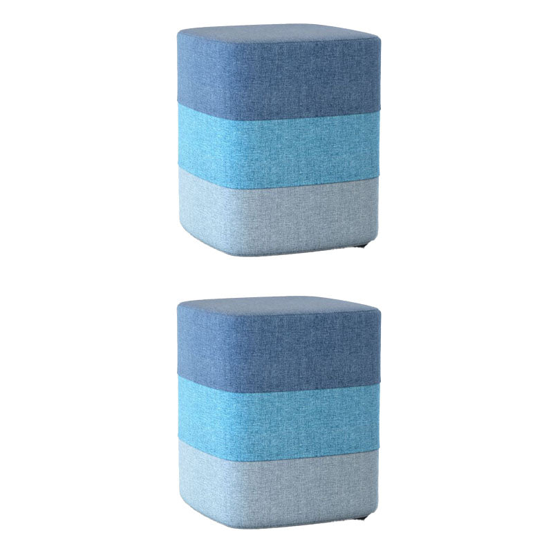 Solid Color Fabric Standard Stool Modern Style Simple Household Footstool
