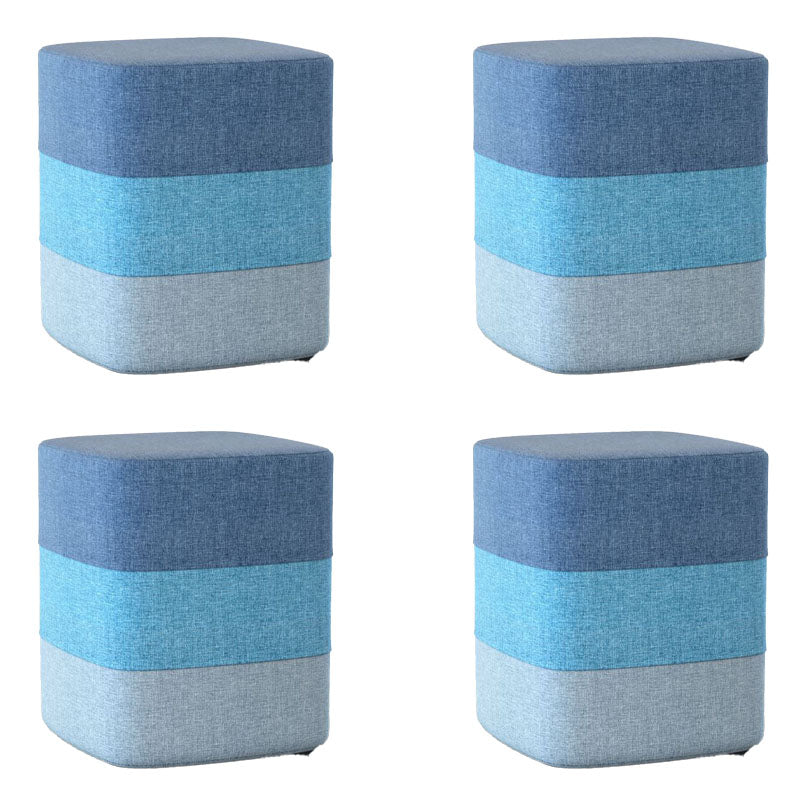 Solid Color Fabric Standard Stool Modern Style Simple Household Footstool