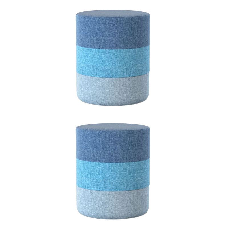 Solid Color Fabric Standard Stool Modern Style Simple Household Footstool