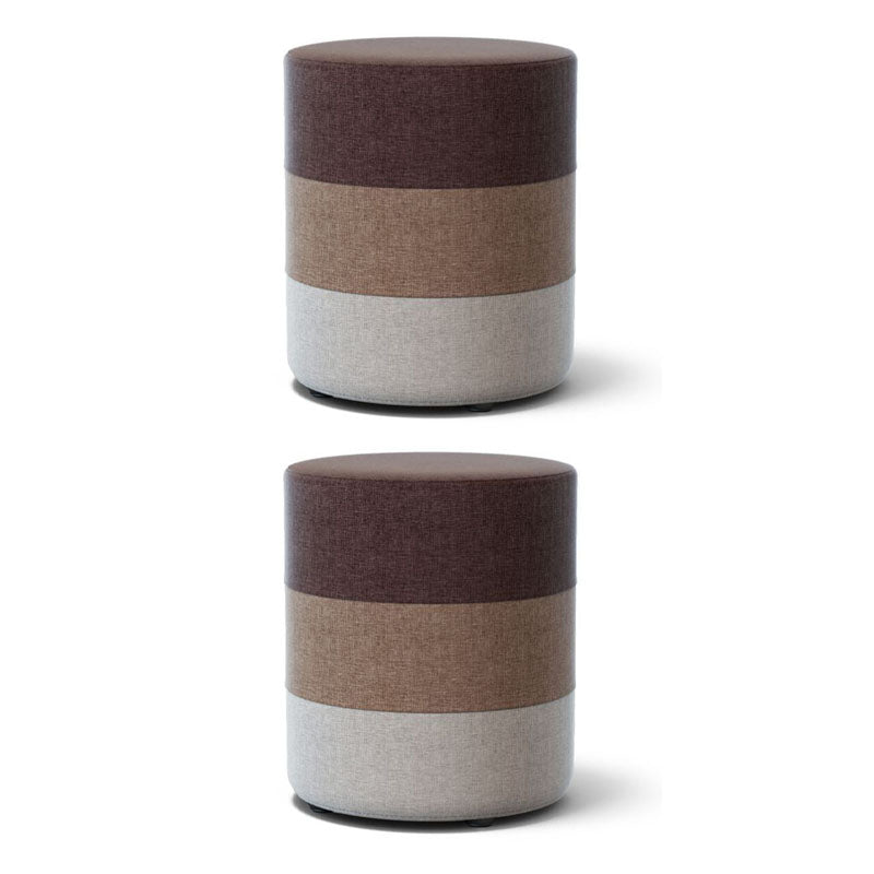 Solid Color Fabric Standard Stool Modern Style Simple Household Footstool