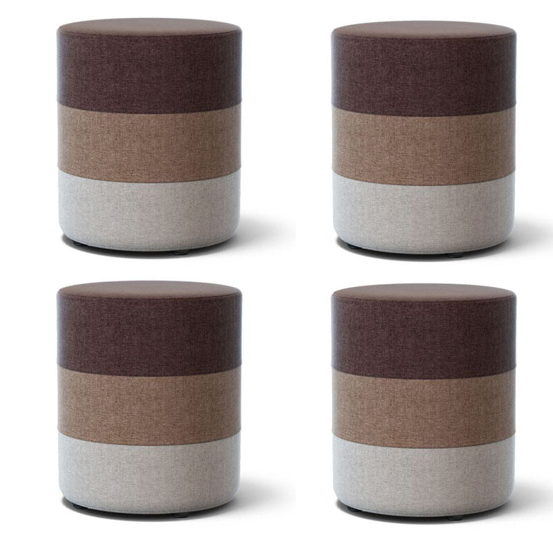 Solid Color Fabric Standard Stool Modern Style Simple Household Footstool