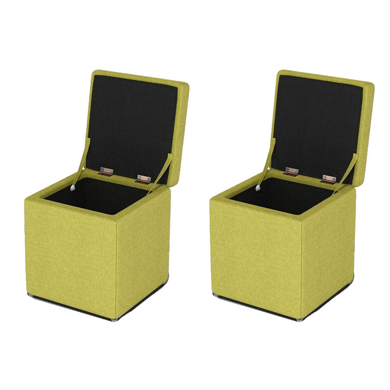 Solid Color Fabric Standard Stool Modern Style Simple Household Footstool