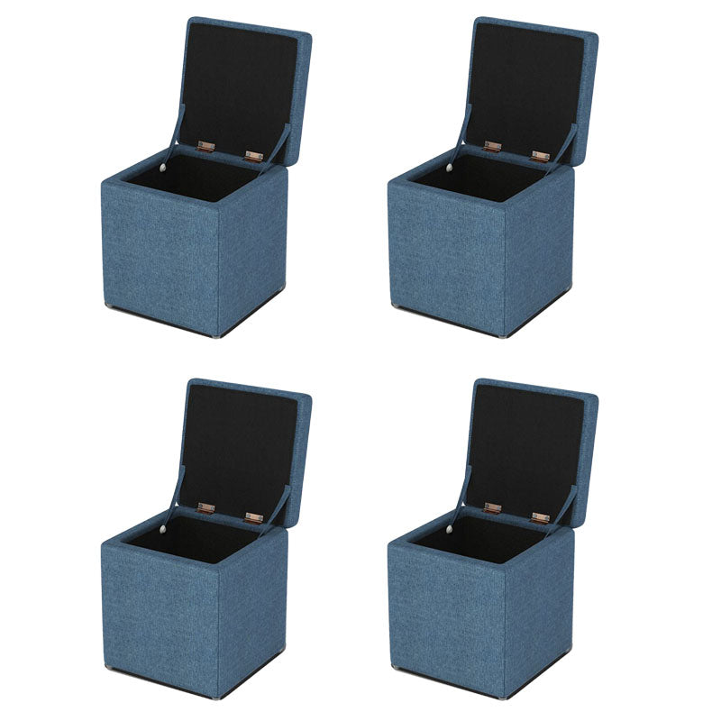 Solid Color Fabric Standard Stool Modern Style Simple Household Footstool