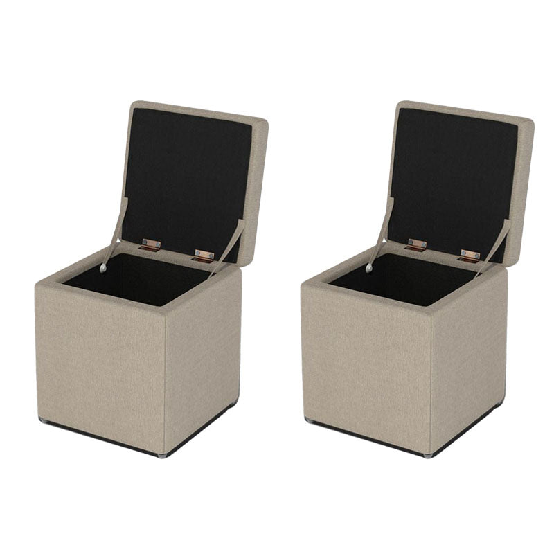 Solid Color Fabric Standard Stool Modern Style Simple Household Footstool