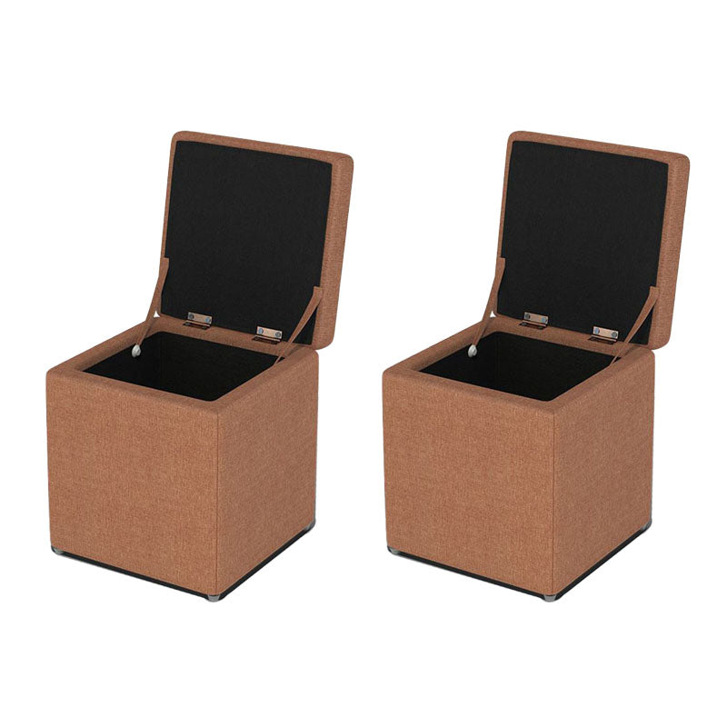 Solid Color Fabric Standard Stool Modern Style Simple Household Footstool