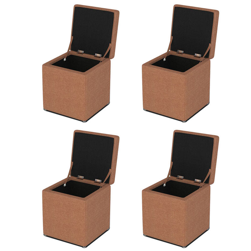 Solid Color Fabric Standard Stool Modern Style Simple Household Footstool