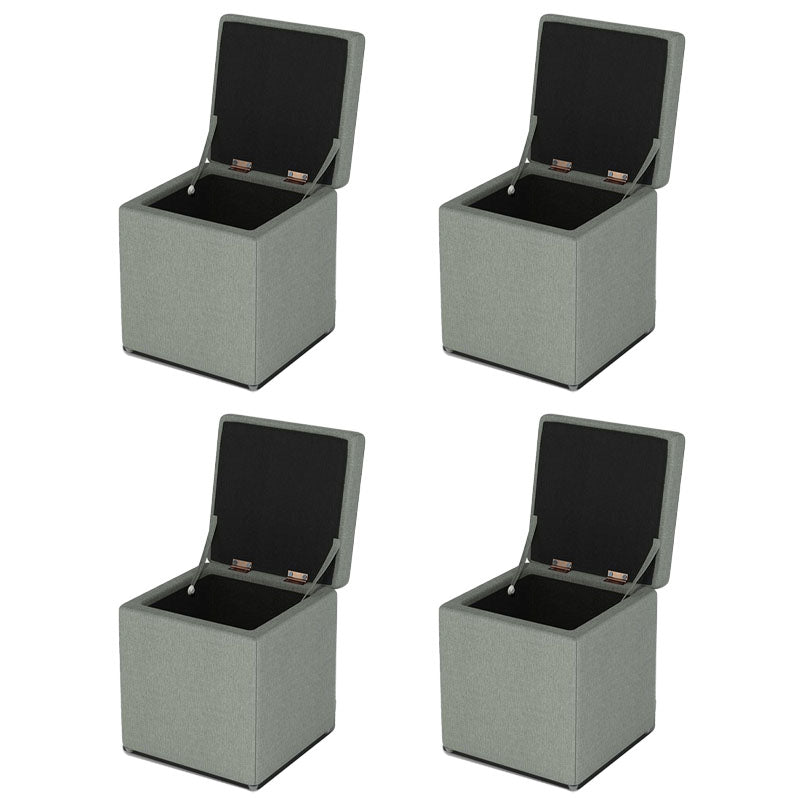 Solid Color Fabric Standard Stool Modern Style Simple Household Footstool