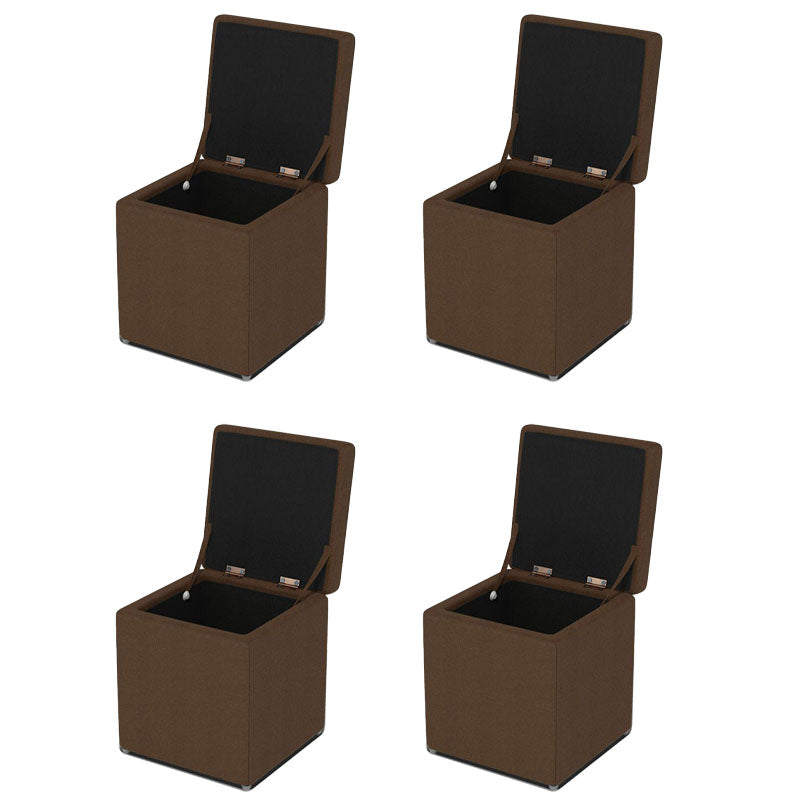 Solid Color Fabric Standard Stool Modern Style Simple Household Footstool