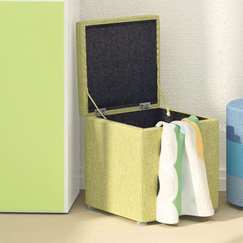 Solid Color Fabric Standard Stool Modern Style Simple Household Footstool