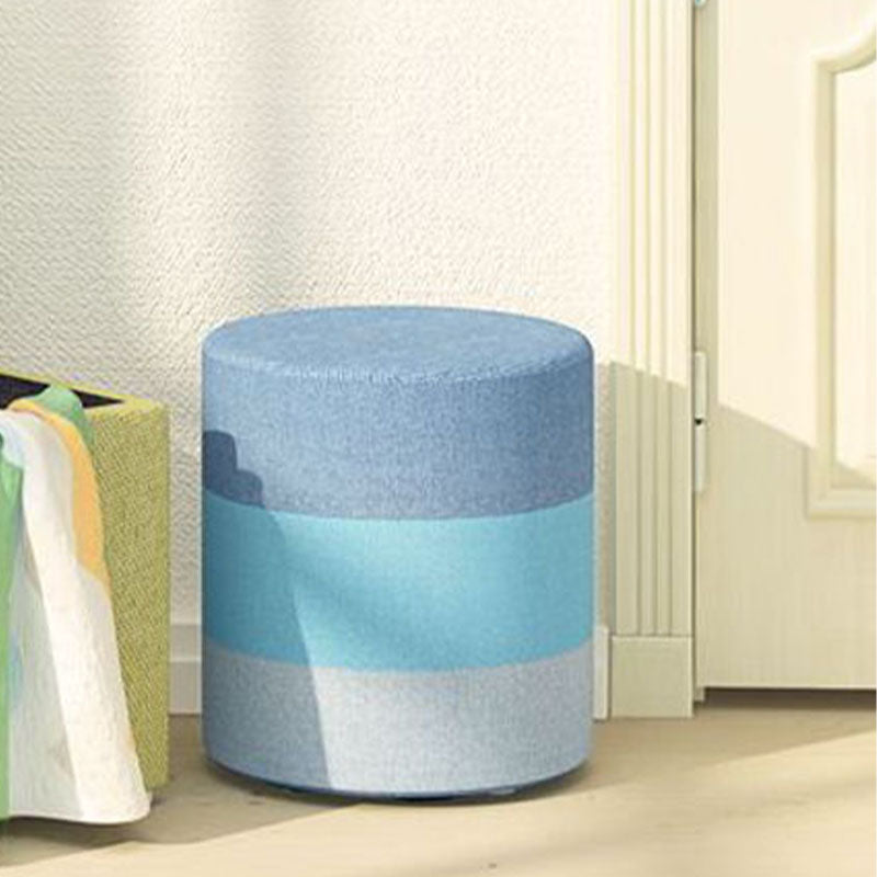 Solid Color Fabric Standard Stool Modern Style Simple Household Footstool