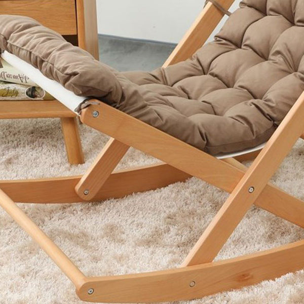 Modern Simple Style Rocking Chair Indoor Wooden Rocking Chair for Living Room
