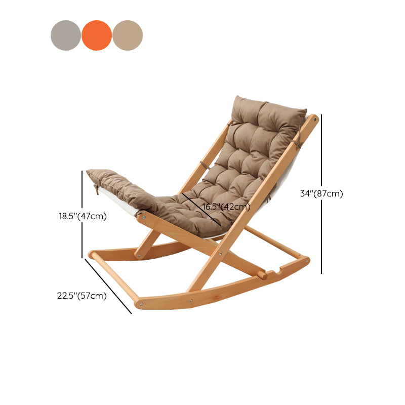 Modern Simple Style Rocking Chair Indoor Wooden Rocking Chair for Living Room