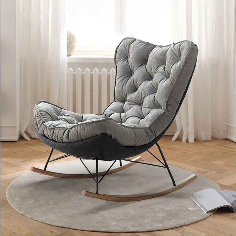Modern Style Single Rocking Chair Indoor Sofa Rocking Chair with Cushion