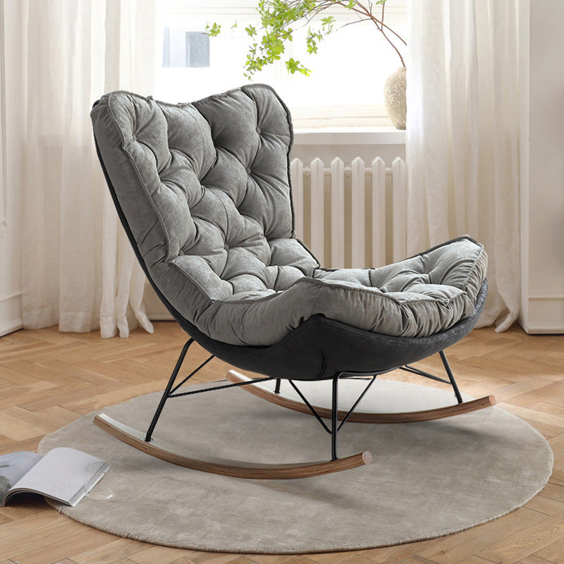 Modern Style Single Rocking Chair Indoor Sofa Rocking Chair with Cushion